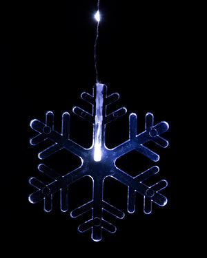 Snowflake Curtain White Christmas LED Pin Lights