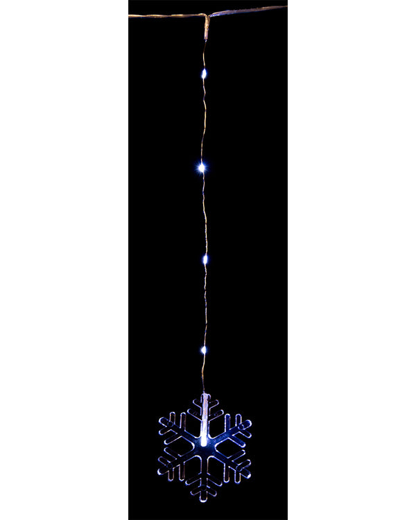 Snowflake Curtain White Christmas LED Pin Lights