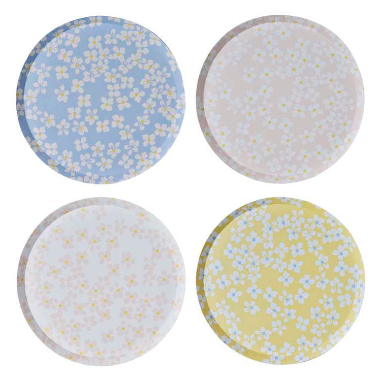 Hello Spring 25cm Floral Paper Plates Pack of 8