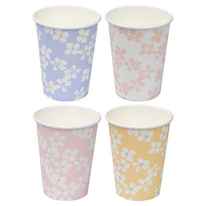 Hello Spring Floral 266ml Paper Cups Pack of 8