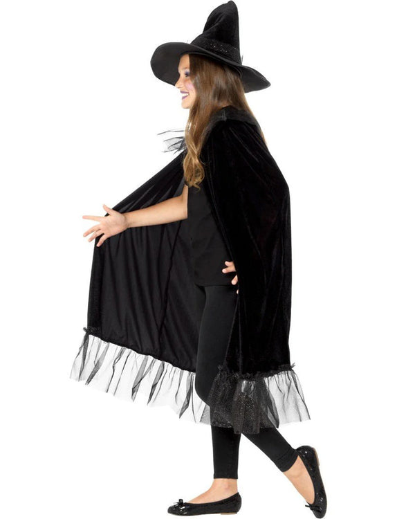 Sparkly Witch Cloak and Hat Set
