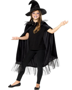 Sparkly Witch Cloak and Hat Set