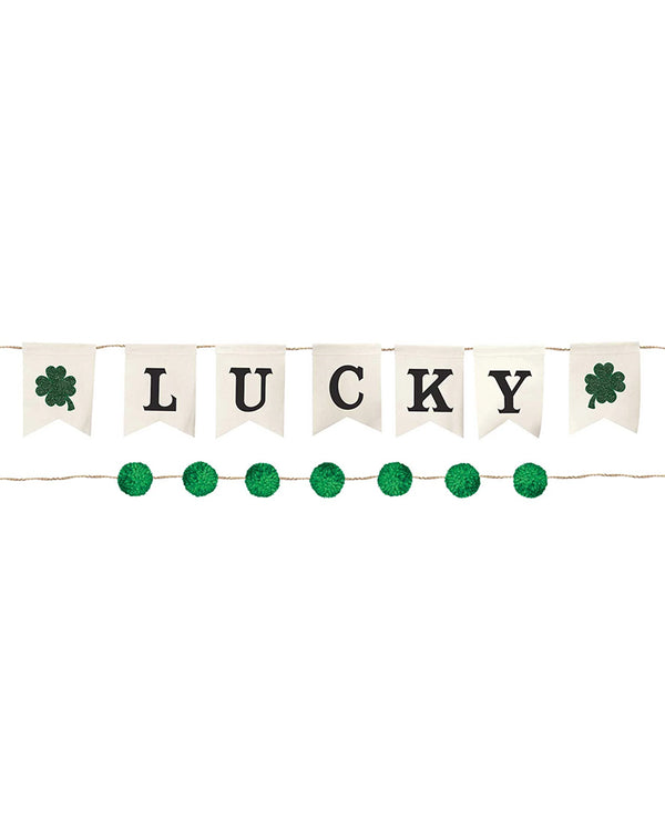 St Patrick's Day Burlap Banner