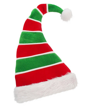 Super Elf Stripey Velvet Plush Hat