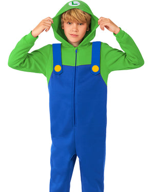 Super Mario Bros Luigi Kids Opposuit Onesie