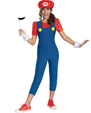 Super Mario Bros Mario Tween Deluxe Girls Costume