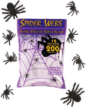 Super Stretch Spider Web 60g with Bonus Spiders