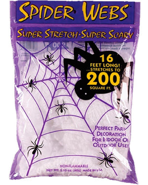 Super Stretch Spider Web 60g with Bonus Spiders