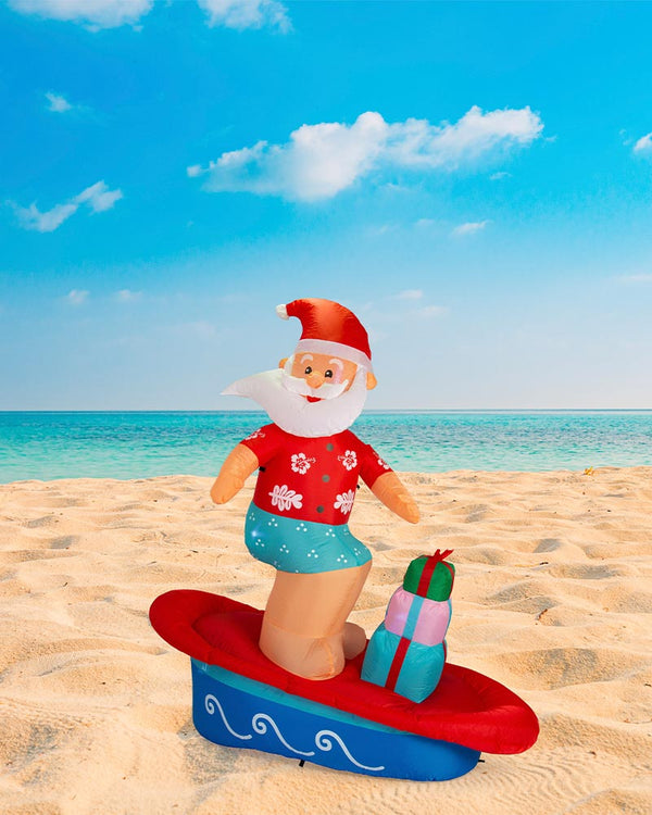 Surfing Santa On Wave Inflatable Decoration 2.1m