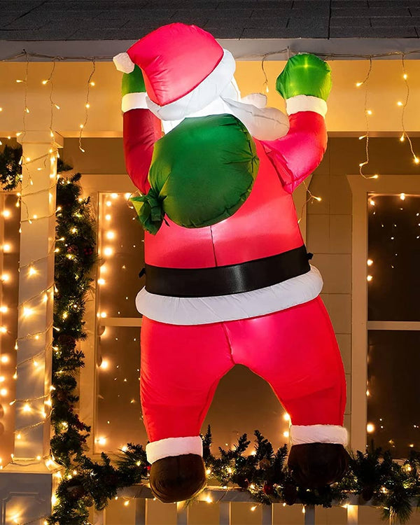 Tall Hanging Santa Christmas Inflatable 1.5m