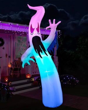 Tall Scary Midnight Ghost Halloween Inflatable 3.05m