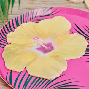 Tiki Tropics Hawaiian Tiki Tropical Flower Paper Party Napkins