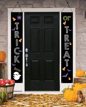 Trick or Treat Halloween Home Door Banners Pack of 2