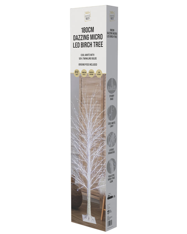 Twinkle Cool Christmas LED Micro Birch Tree 1.8m