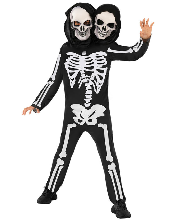 Two Headed Skeleton Boys Costume