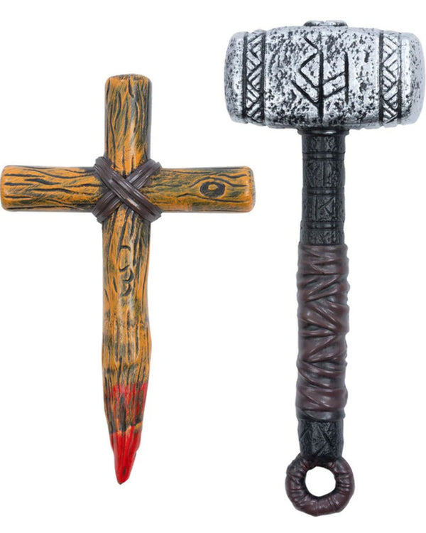 Vampire Slayer Stake and Hammer Prop Set