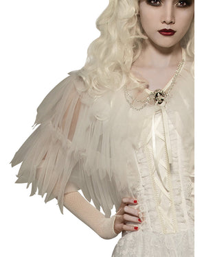 White Ghostly Witch Adult Capelet