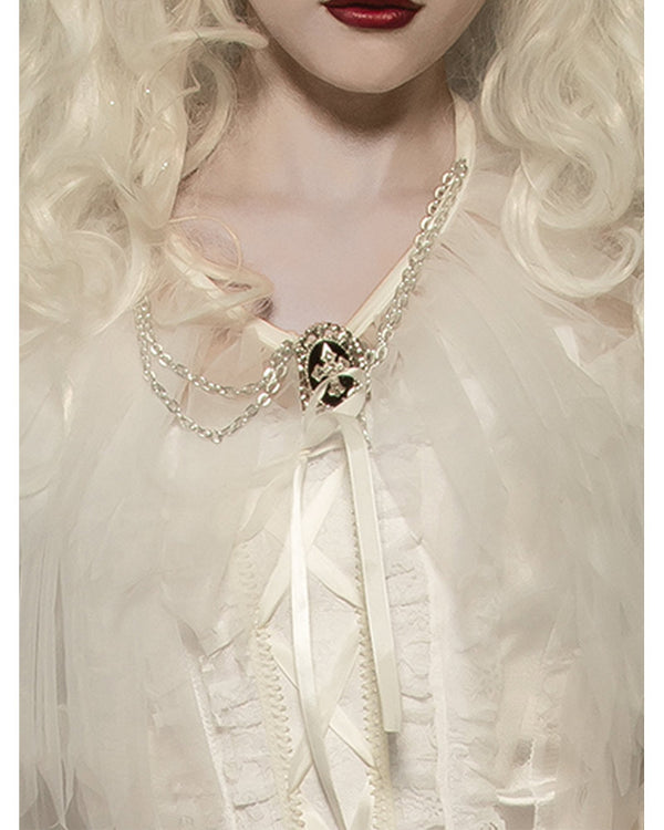 White Ghostly Witch Adult Capelet