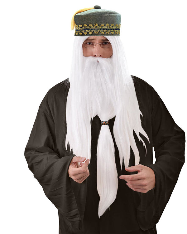 Wizard Long White Wig and Beard