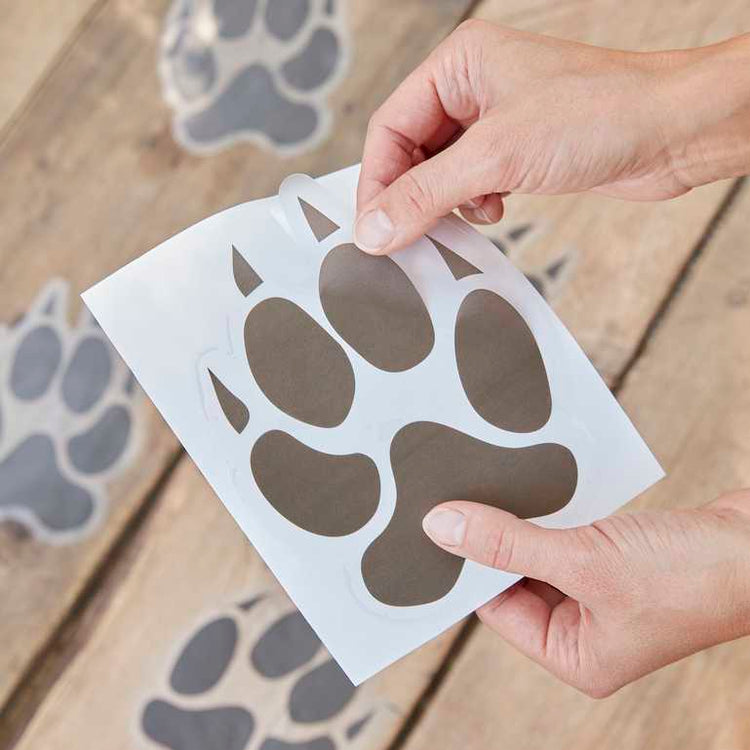 Wild Jungle Floor Stickers Animal Footprint Pack of 6