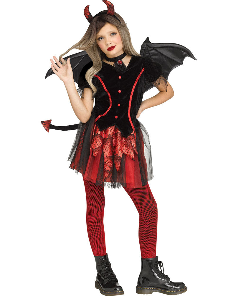 Winged Devil Girls Costume