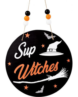 Witches Halloween Home Wood Sign 30cm