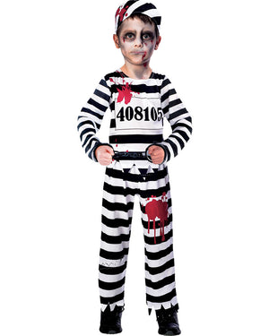 Zombie Convict Boys Costume 7-8 Years