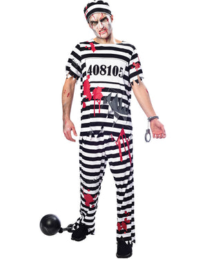 Zombie Convict Mens Costume Large