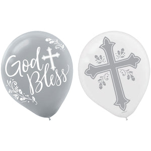 Holy Day God Bless 30cm Latex Balloons Pack of 15