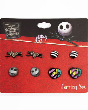 Disney The Nightmare Before Christmas Earrings Set of 4