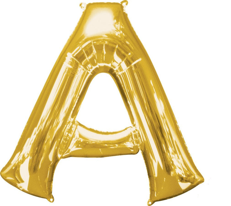 Gold Letter A Supershape 86cm Balloon