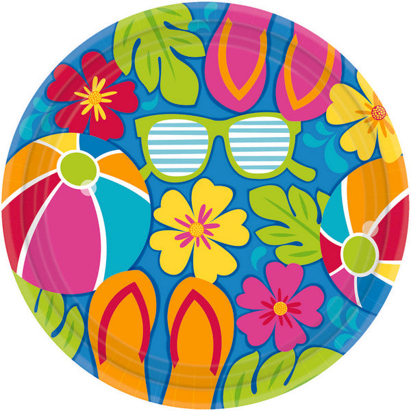 Summer Splash 26cm Round Plates Pack of 18