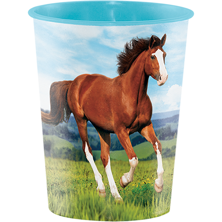 Horse and Pony Keepsake Souvenir Favor Cup Plastic 473ml