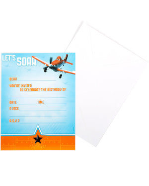 Disney Planes Party Invitations Pack of 8