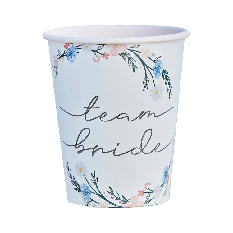 Boho Bride 266ml Paper Cups Pack of 8