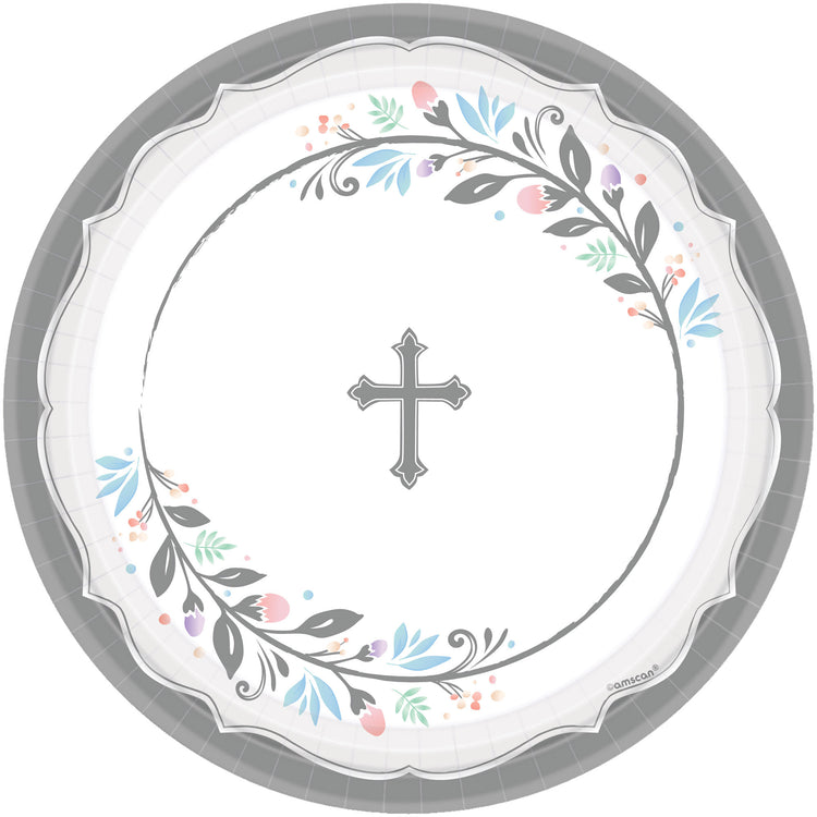 Holy Day 10 1/2in / 26cm Round Paper Plates Pack of 18