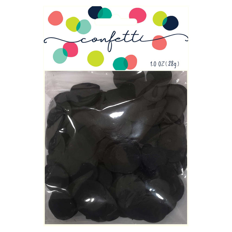 Confetti Circles Black 2cm Tissue Paper 28g