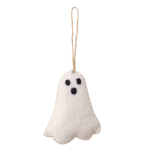 Pumpkin Spice Ghost Felt Hanging Tree Decoration