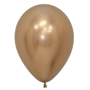 Sempertex 30cm Metallic Reflex Gold Latex Balloons 970 - 100PK