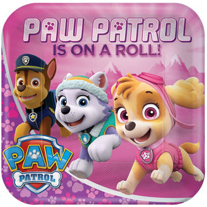 Girls Paw Patrol 23cm Plates Pack of 8