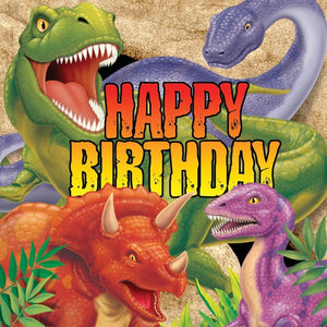 Dinosaur Happy Bday Lunch Napkins Pack of 16