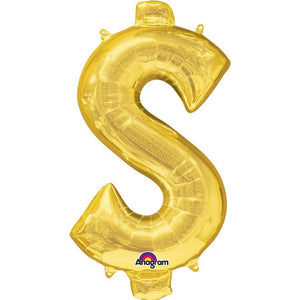 Gold 40cm $ Symbol Balloon