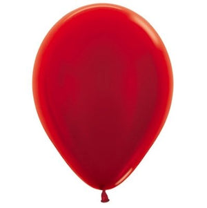 Sempertex 30cm Metallic Red Latex Balloons 515 - 50PK