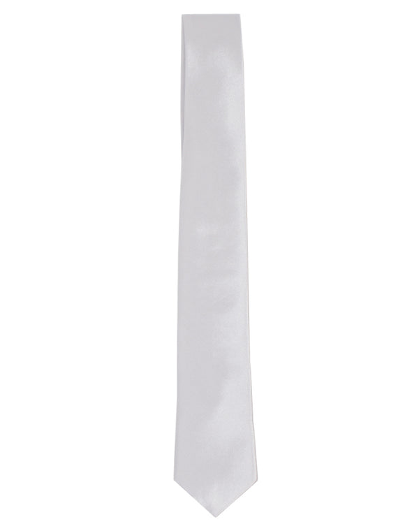 Silver Skinny Tie