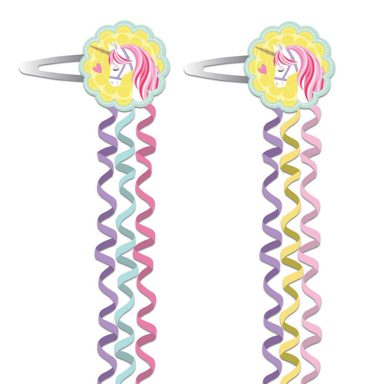 Magical Unicorn Hair Clips Pack of 4