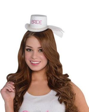 Bachelorette Party Elegant Bride Mini Clip-on Hat