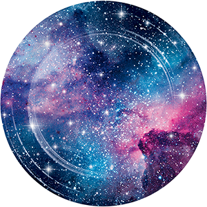 Galaxy Party 23cm Round Plates Pack of 8