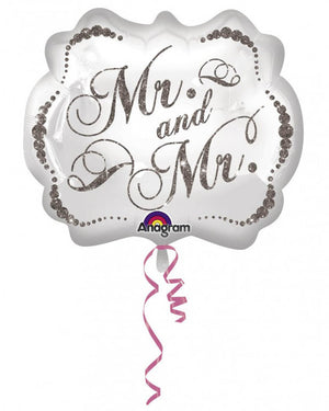 Mr and Mr Sparkling Supershape Foil Balloon