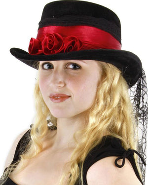 Gothic Rose Top Deluxe Hat