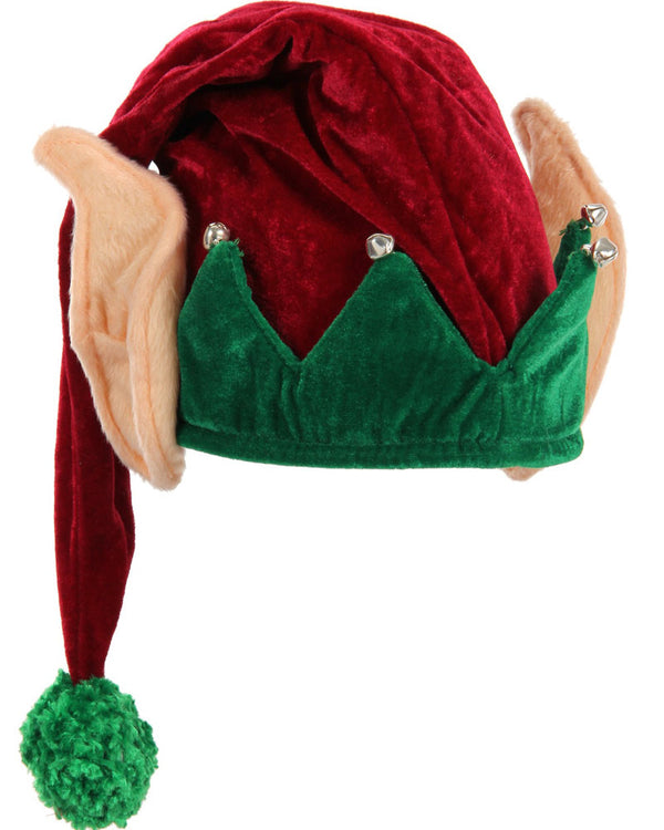 Christmas Plush Elf Deluxe Hat with Ears